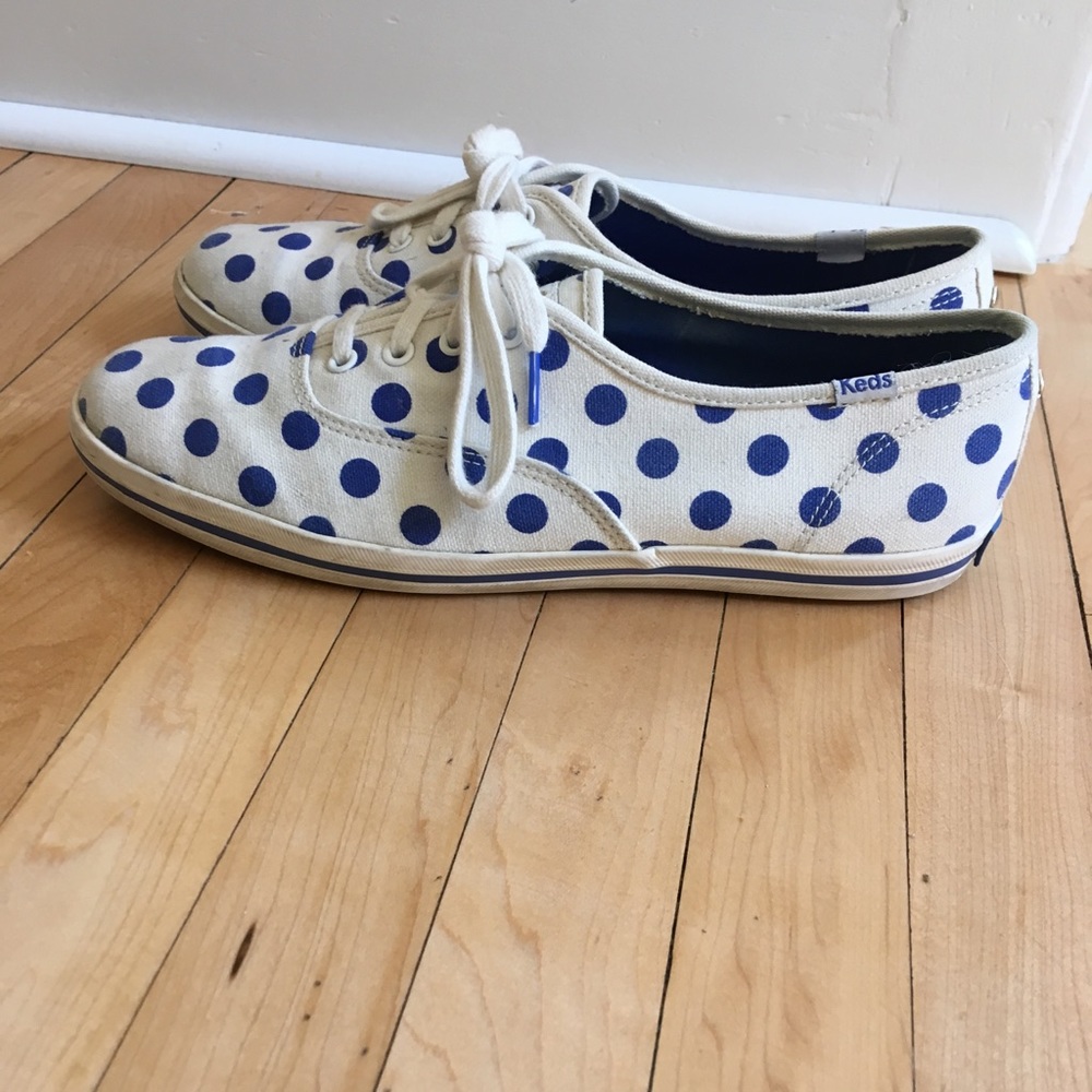 Kate Spade x Keds Blue Polka Dot Shoes